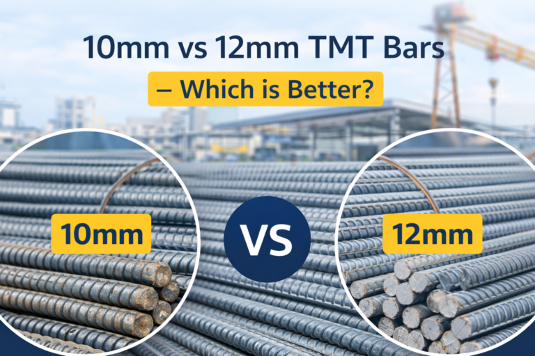 10mm vs 12mm TMT bars comparison which is better for construction in Bihar